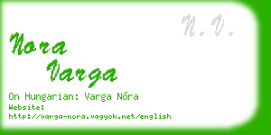 nora varga business card